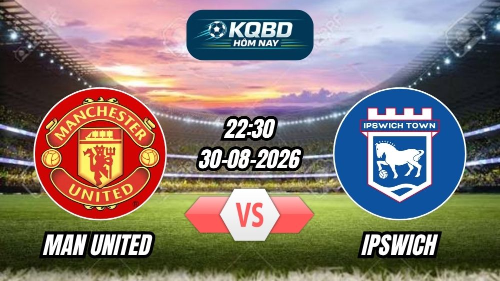Soi kèo nhà cái trận Man United vs Ipswich 22h30 - 30/08/2026